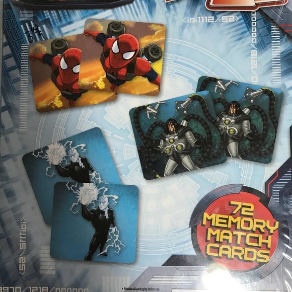 NEW Sealed Marvel Ultimate Spiderman 'Memory Match Game'  72 Cards ages 3+ - Picture 7 of 8